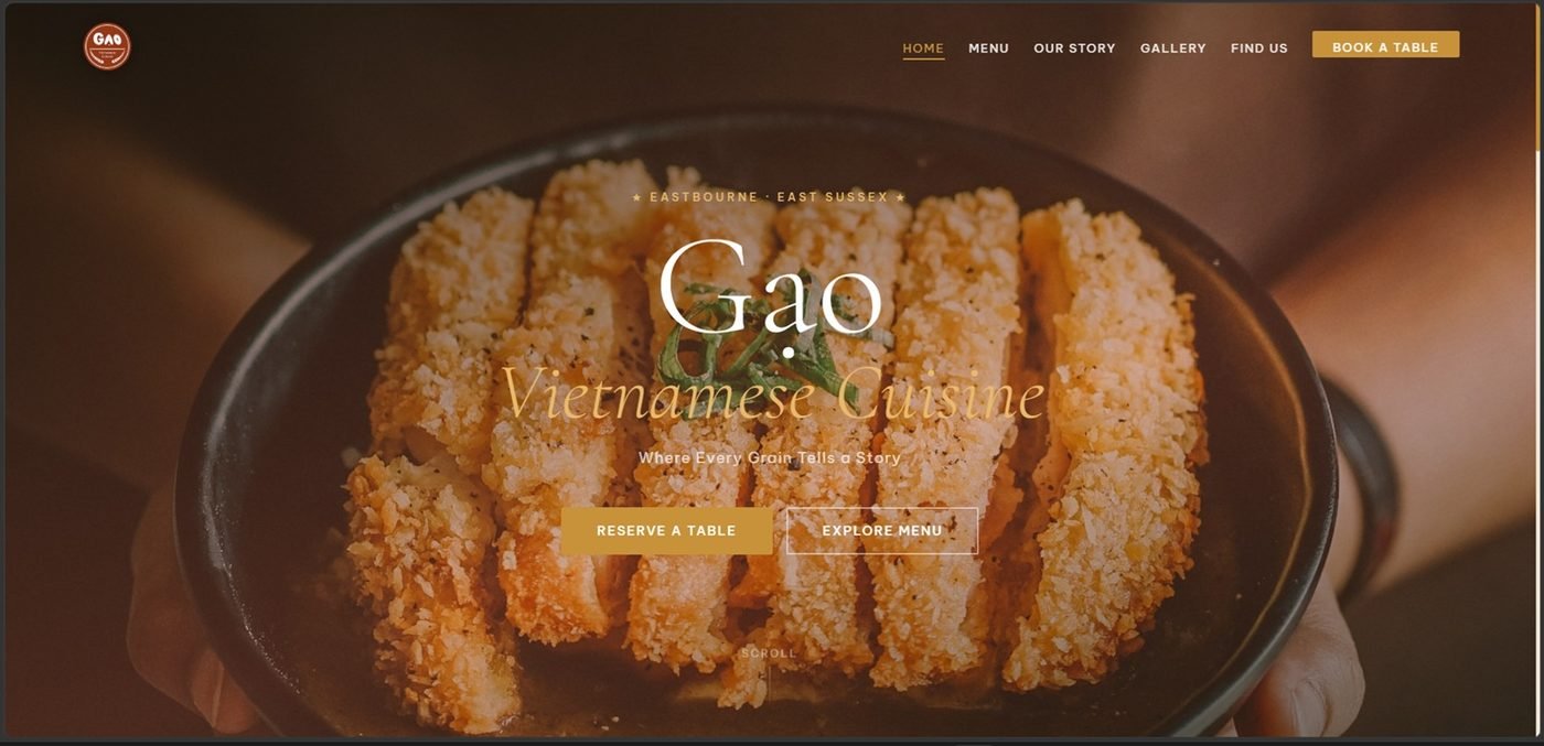 Gao Vietnamese Cuisine website